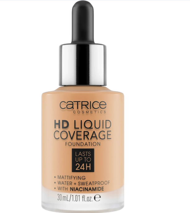 CATRICE makeup HD Liquid Coverage Foundation 034 Medium Beige, 30 ml
