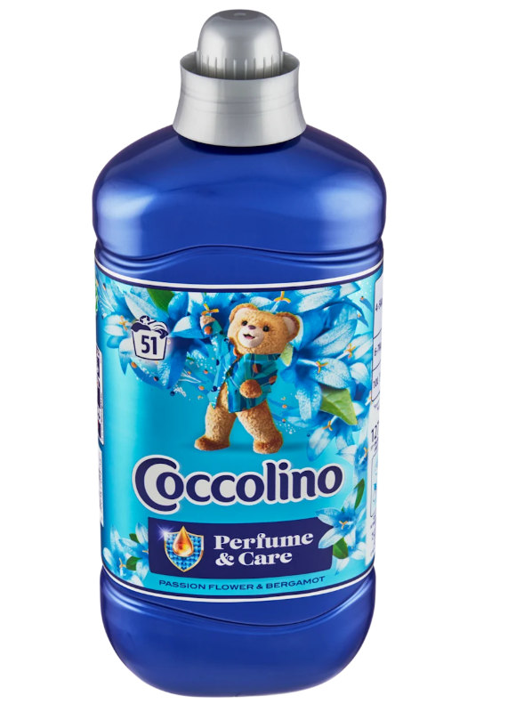 Coccolino Perfume & Care fabric softener Passion Flower & Bergamot, 51 loads
