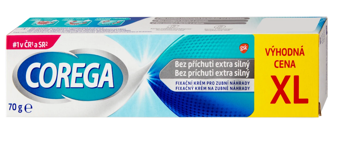 COREGA denture fixing cream, unflavored, XL extra strong, 70 g