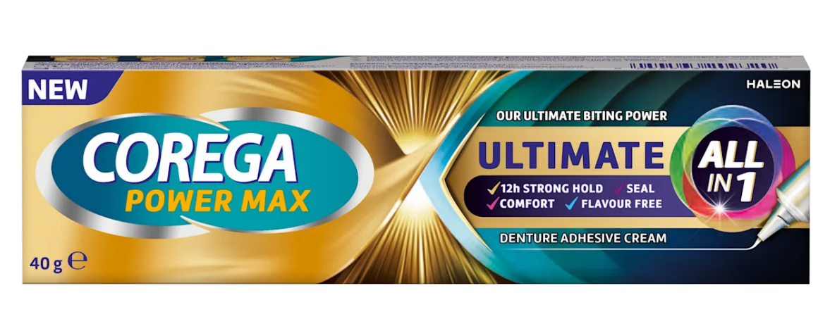 COREGA Power Max Ultimate All-in-1 denture fixing cream, 40 g