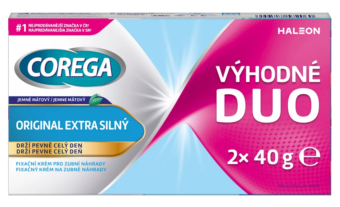 COREGA Original denture fixing cream extra strong 2x40 g