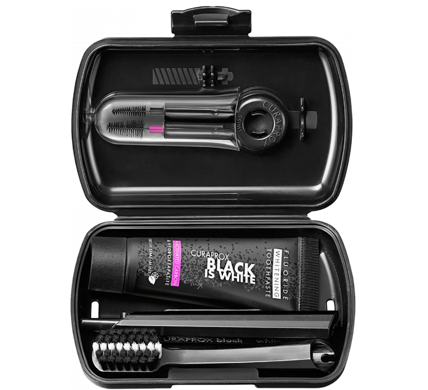 CURAPROX travel dental care set black