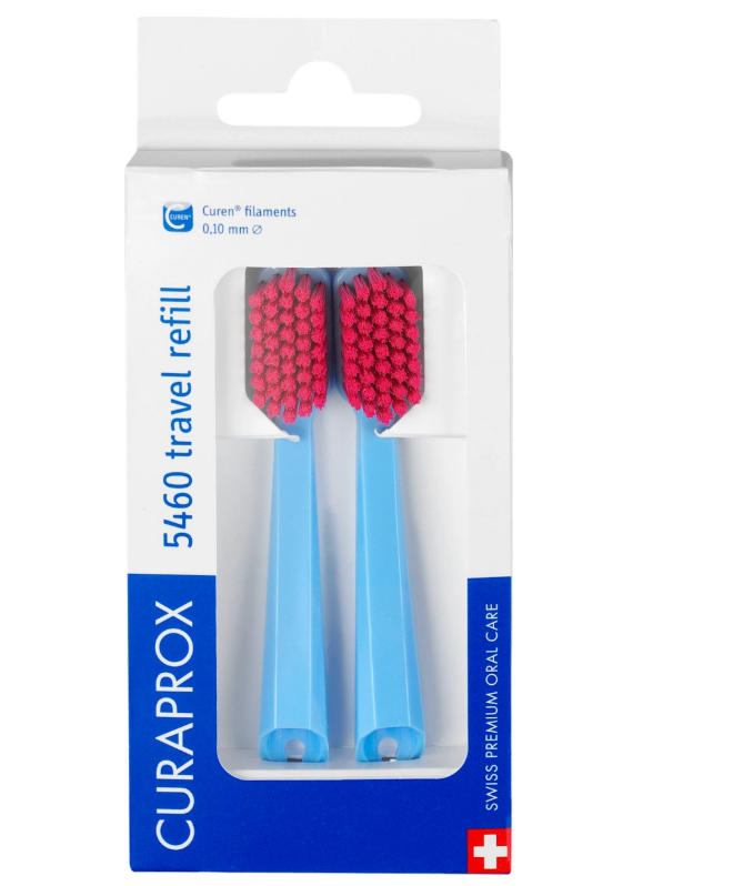 CURAPROX travel set of spare toothbrush heads, 2 pcs