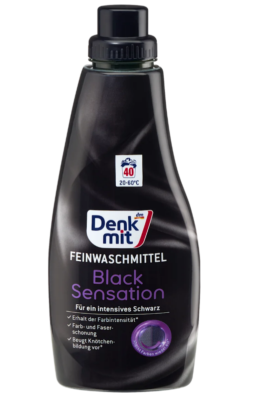 Denkmit Black Sensation washing gel for black and dark laundry, 40 loads