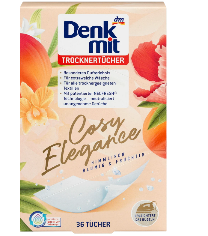 Denkmit Cosy Elegance dryer sheets, 36 pcs