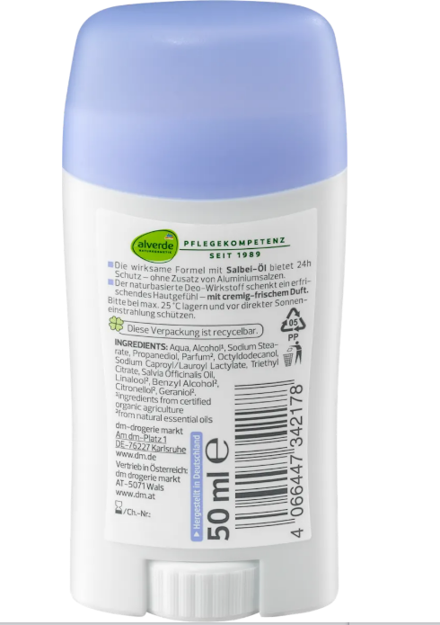 alverde NATURKOSMETIK deodorant stick Pure Fresh, 50 ml