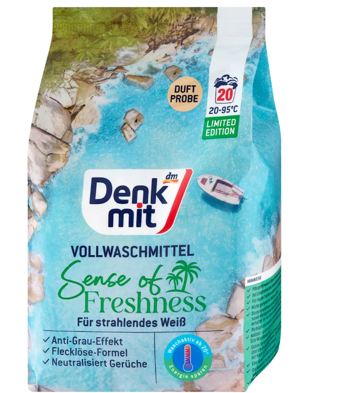 Denkmit Sense of Freshness washing powder for white laundry, 20 loads