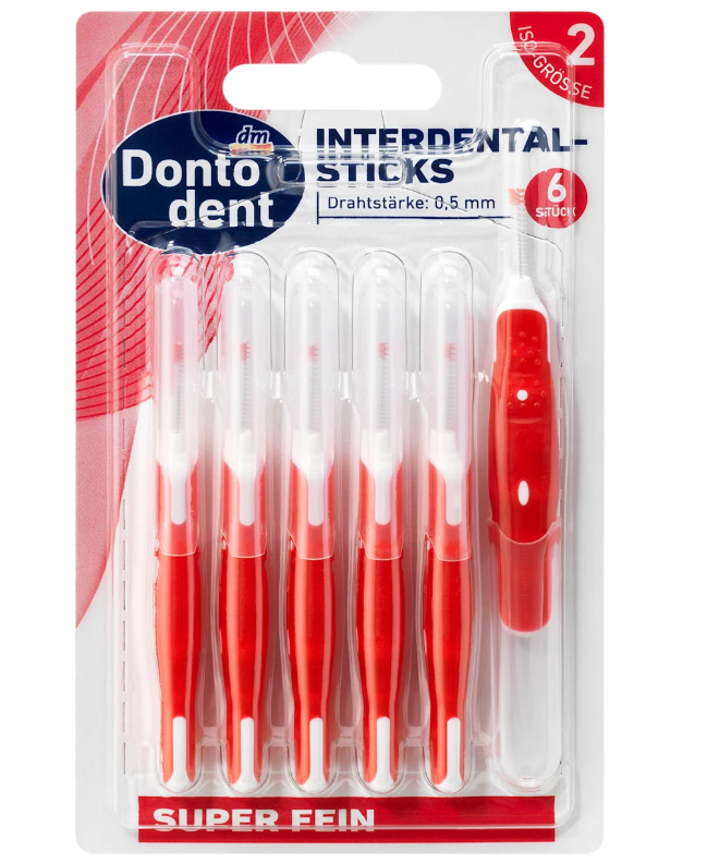 Dontodent interdental brushes super soft size 2, 6 pcs