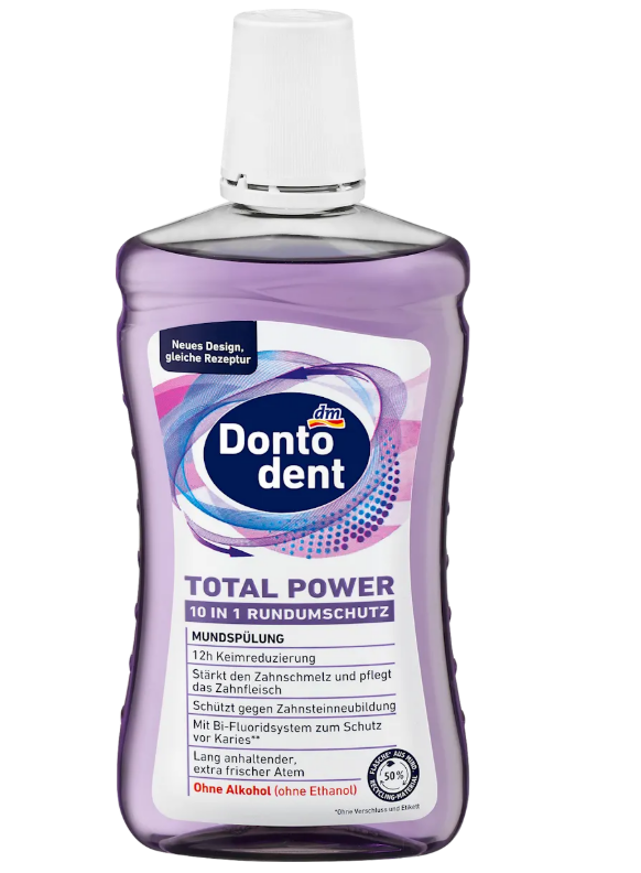 Dontodent Total Power 10-in-1 mouthwash, 500 ml
