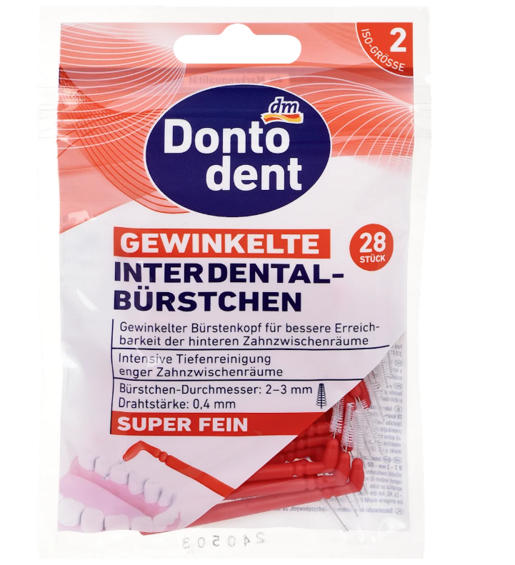 Dontodent angled interdental brushes size 2, 28 pcs