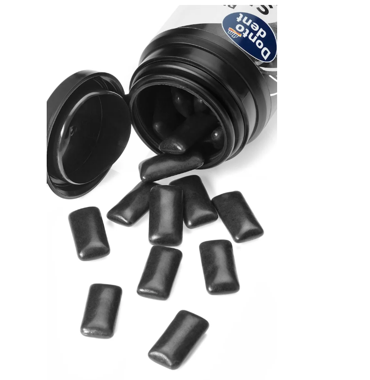 Dontodent Black Shine chewing gum, 50 pcs