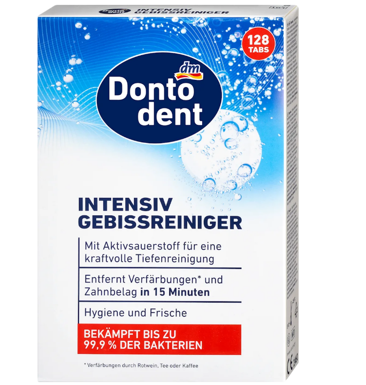 Dontodent denture cleaning tablets, 128 pcs