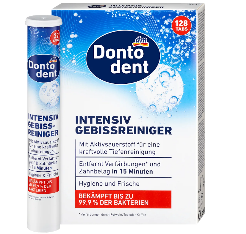 Dontodent denture cleaning tablets, 128 pcs