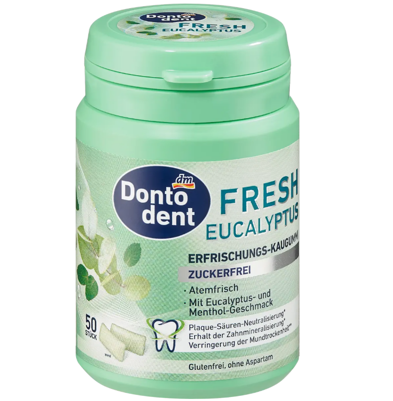Dontodent Fresh Eucalyptus chewing gum, 50 pcs