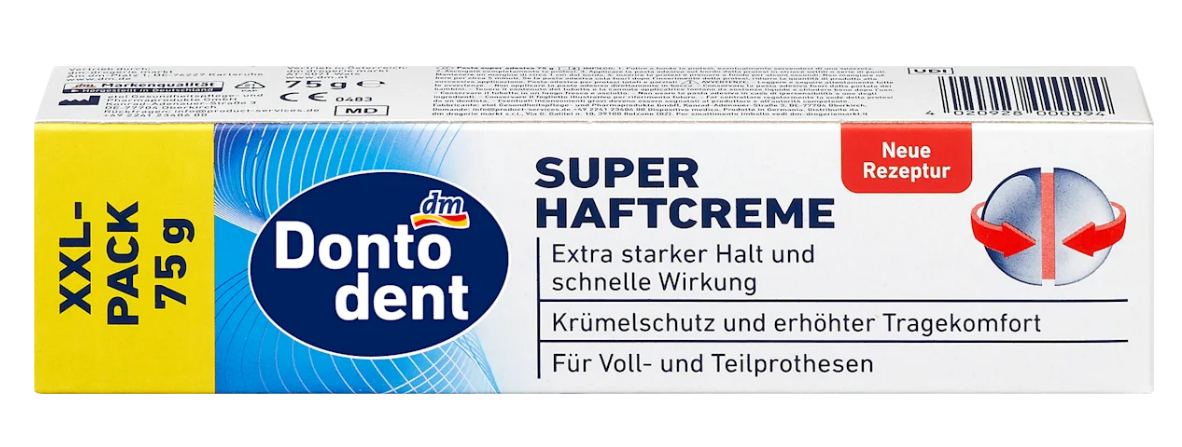 Dontodent super denture fixing cream, 75 g