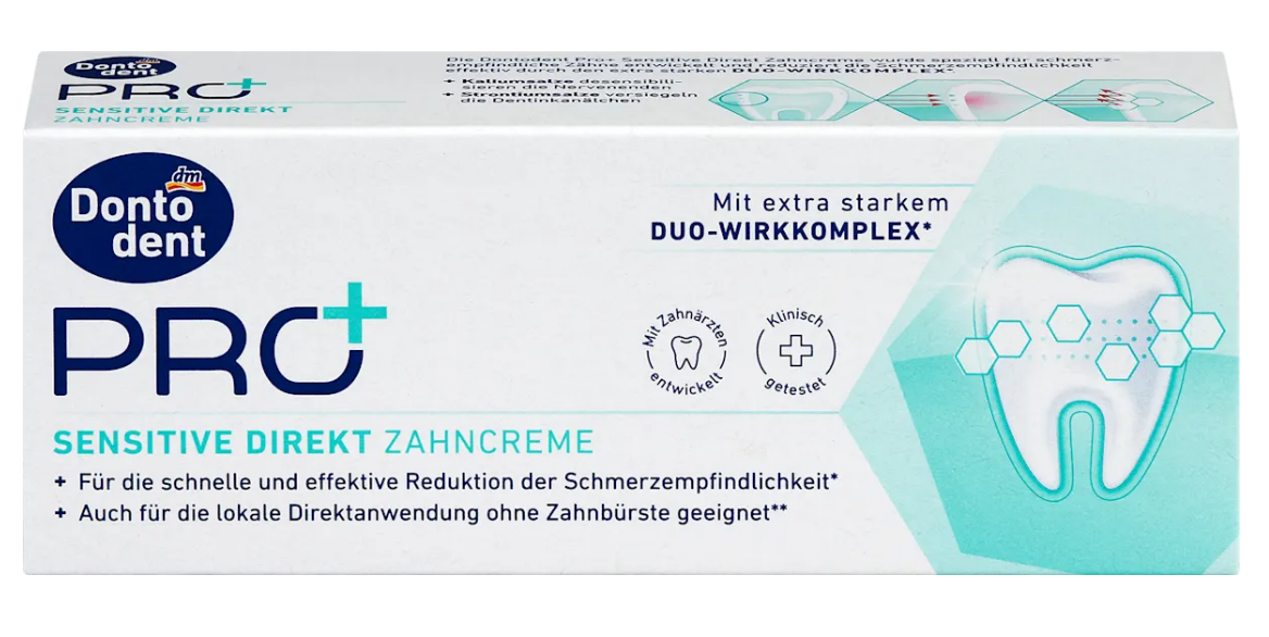 Dontodent PRO+ PRO+ toothpaste Sensitive Direct, 75 ml