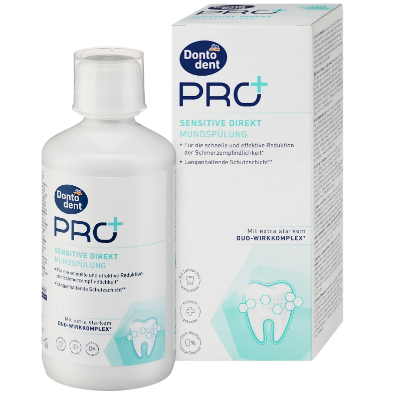 Dontodent PRO+ PRO+ Sensitive Direct mouthwash, 400 ml