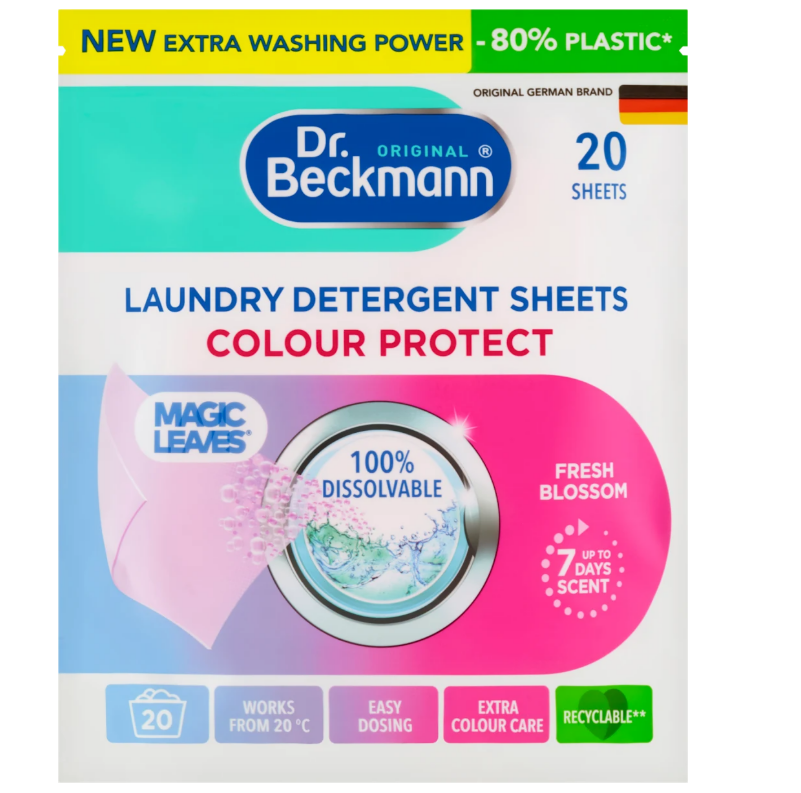 Dr. Beckmann Magic Leaves Fresh Blossom Color washcloths, 20 pcs