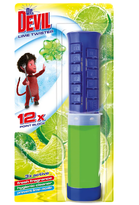 Dr.DEVIL Toilet spot block 3-in-1 Lime, 75 ml
