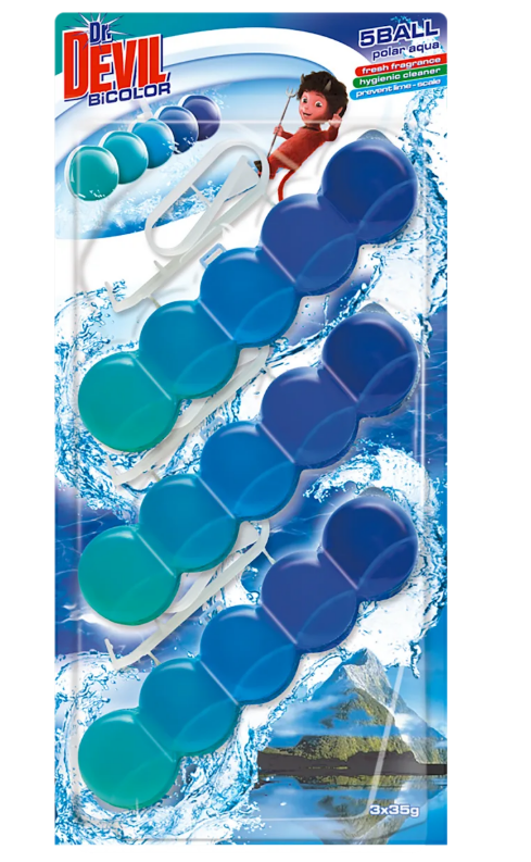 Dr.DEVIL Toilet curtain Polar Aqua 3x35 g, 105 g