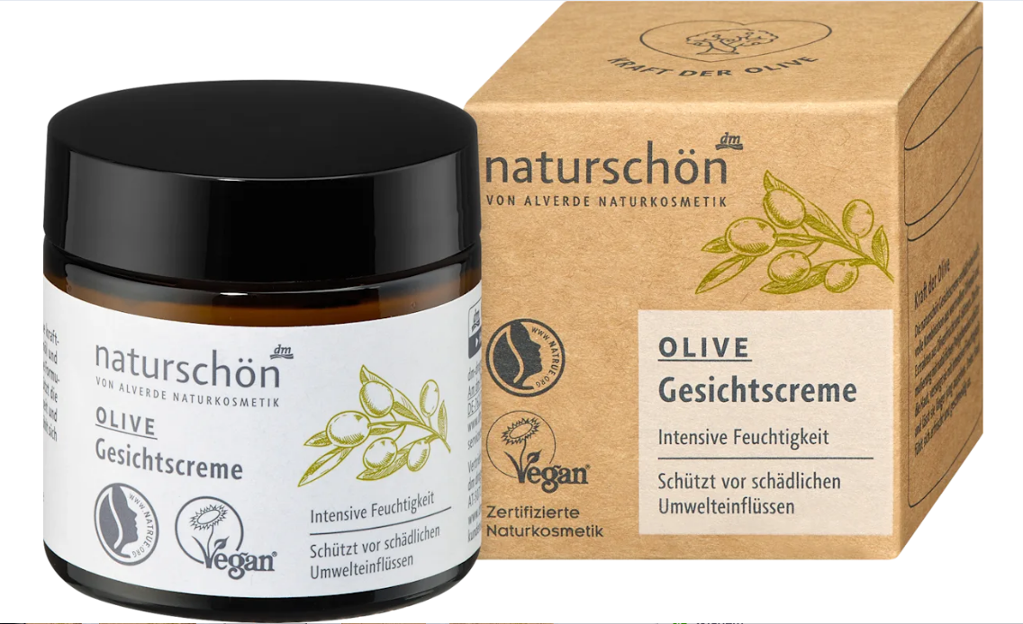 alverde NATURKOSMETIK naturschön face cream with olive oil, 50 ml