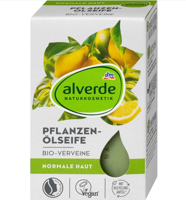 alverde NATURKOSMETIK natural organic verbena bar soap, 100 g