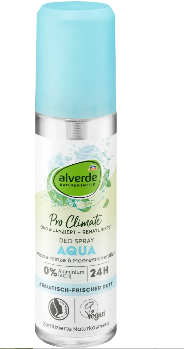 alverde NATURKOSMETIK Pro Climate deodorant spray Aqua, 75 ml