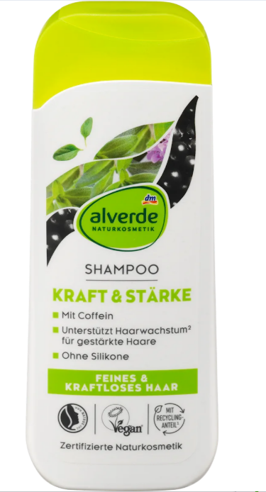 alverde NATURKOSMETIK hair shampoo with caffeine, 200 ml