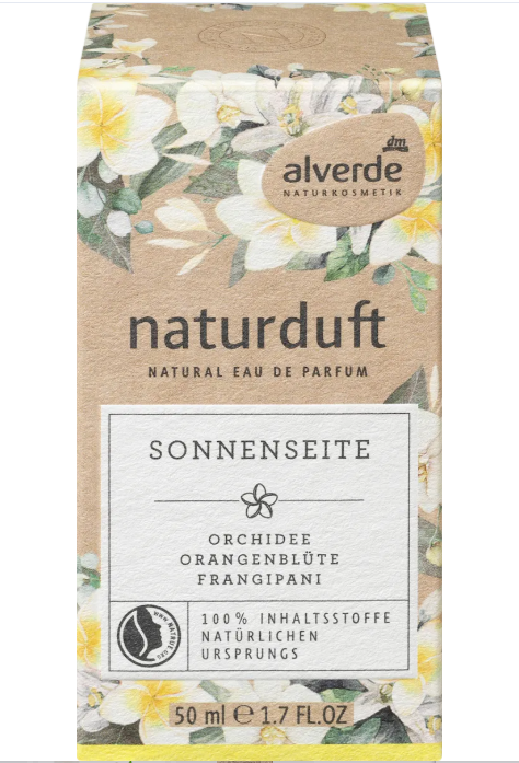 alverde NATURKOSMETIK Natural Eau de Parfum Sonnenseite - Sunny, 50 ml