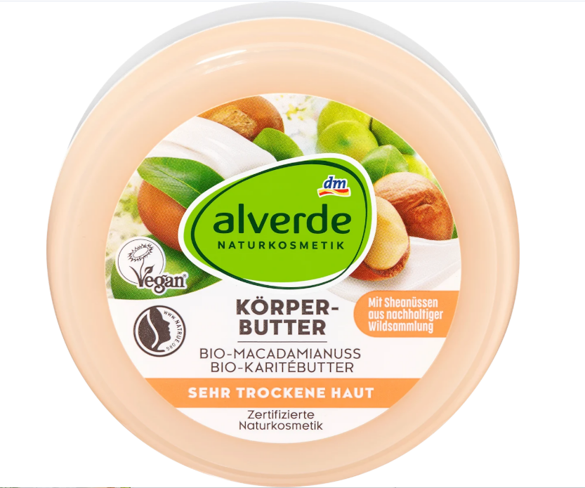 alverde NATURKOSMETIK organic macadamia nut body butter, 200 ml