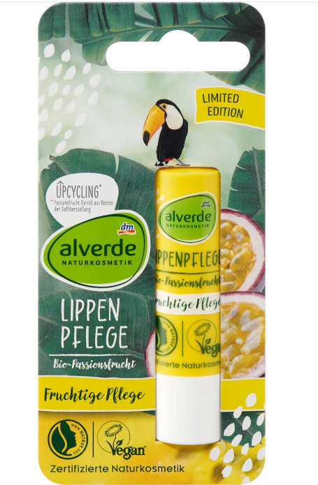 alverde NATURKOSMETIK Passion fruit lip balm, 4.8 g