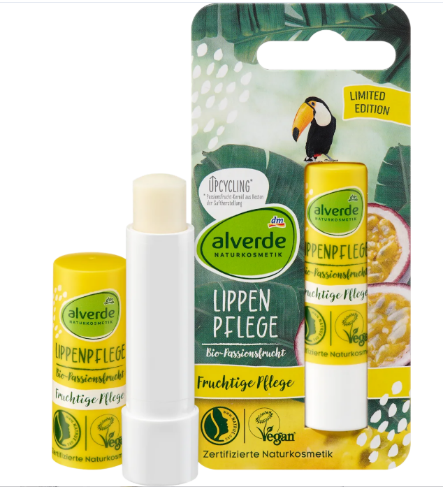 alverde NATURKOSMETIK Passion fruit lip balm, 4.8 g