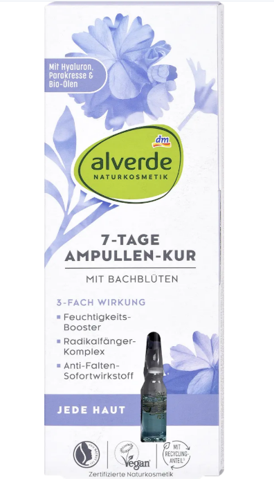alverde NATURKOSMETIK weekly skin treatment Bach flowers 7x1 ml, 7 ml
