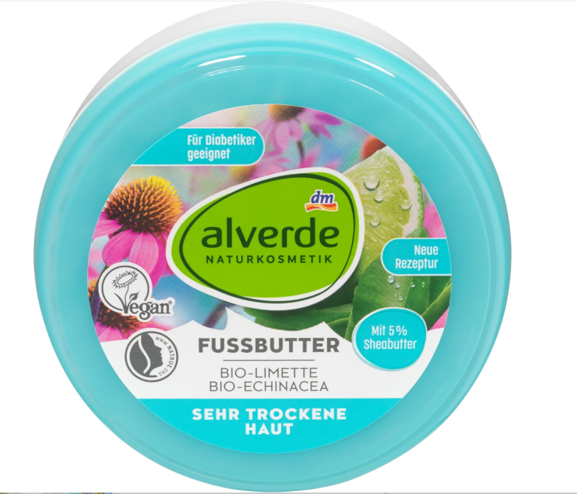 alverde NATURKOSMETIK Lime and Echinacea Foot Butter, 200 ml