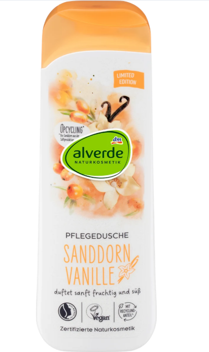 alverde NATURKOSMETIK shower gel Sea Buckthorn and Vanilla, 250 ml