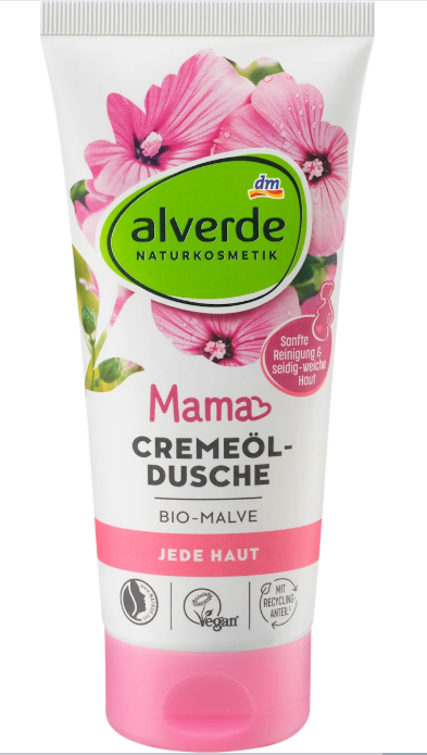 alverde NATURKOSMETIK Mama organic mallow cream shower gel, 200 ml