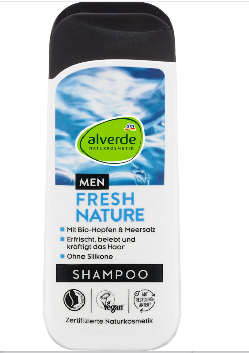 alverde MEN Fresh Nature hair shampoo, 200 ml
