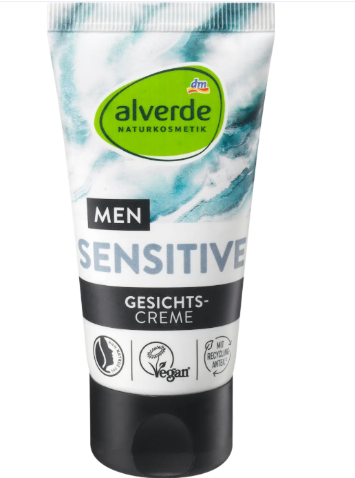 alverde MEN skin cream Sensitive, 50 ml