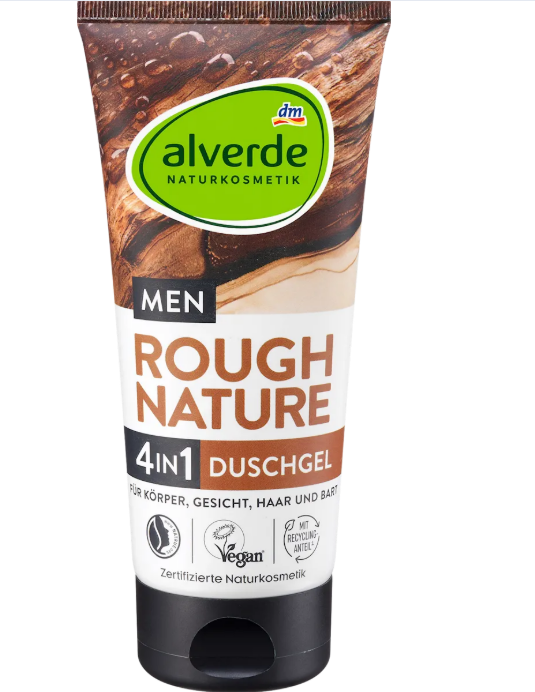 alverde MEN Rough Nature 4-in-1 shower gel, 200 ml
