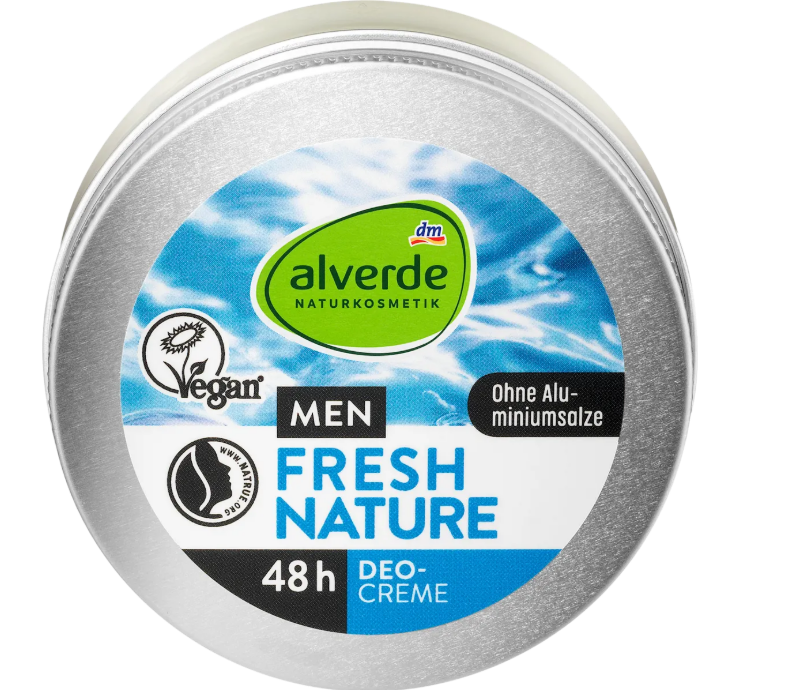 alverde MEN Fresh Nature deodorant cream, 50 ml