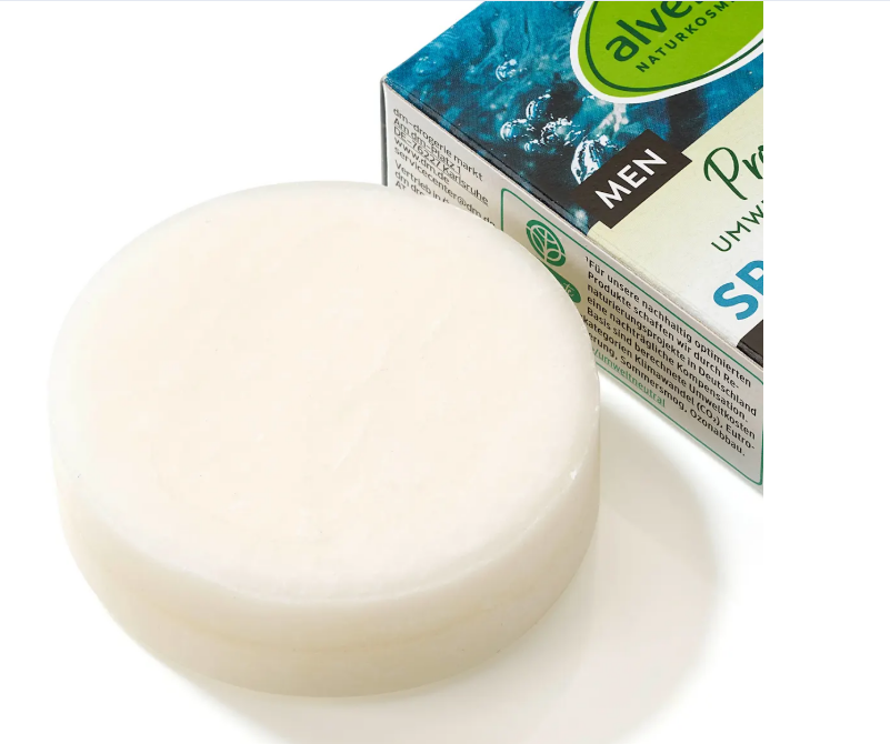 alverde MEN Pro Climate 3-in-1 Sports Nature solid shower soap, 60 g