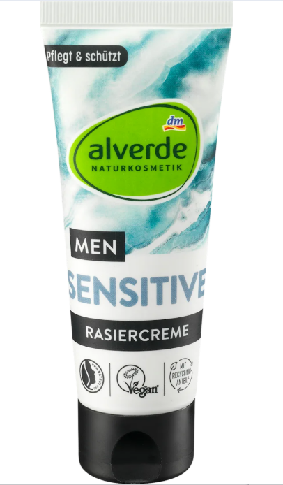 alverde MEN Sensitive shaving cream, 75 ml
