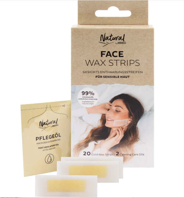 andmetics Face Wax Strips, 20 pcs