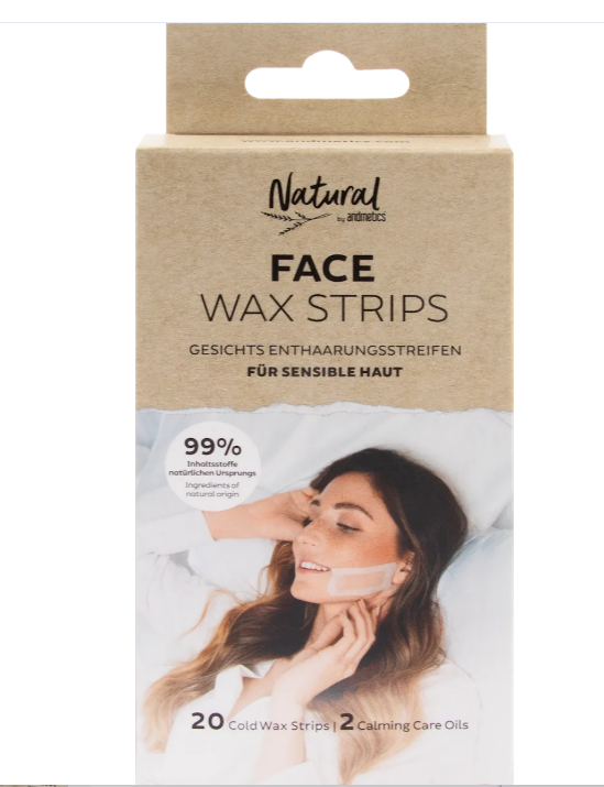 andmetics Face Wax Strips, 20 pcs