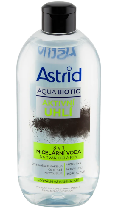 Astrid Activated charcoal micellar water 3-in-1, 400 ml
