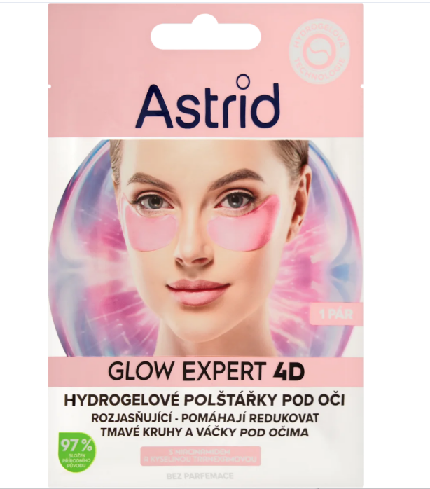 Astrid Glow Expert 4D hydrogel eye pads, 3 packs x 2 pcs