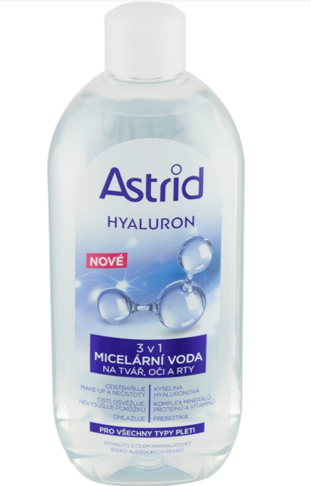 Astrid Micellar water 3-in-1 Hyaluron, 400 ml