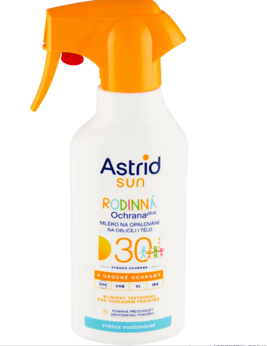 Astrid sun tanning lotion Family protection plus SPF30, 270 ml