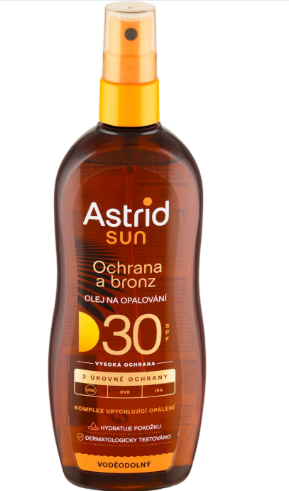Astrid sun tanning oil SPF30, 200 ml