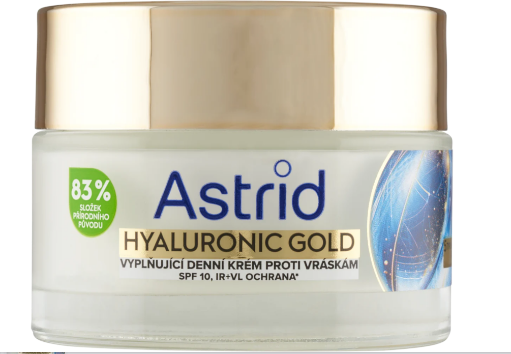 Astrid Hyaluronic Gold day cream SPF10, 50 ml